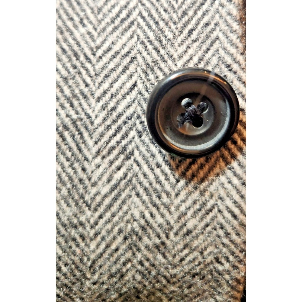 Mens Size 46 Regular Geoffrey Beene Wool and Camelhair Herringbone Blazer Jacket - Picture 4 of 8